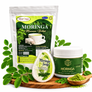 Pakej Moringa Tea, Serbuk Moringa 100g dan Sabun Daun Moringa